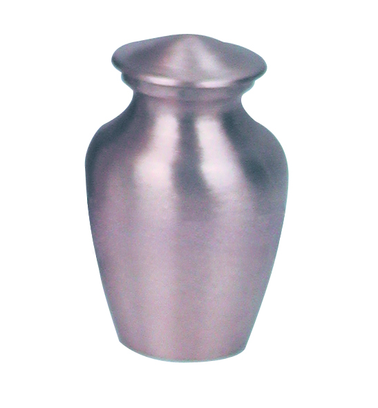 Satin Pewter Urn