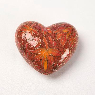 Autumn Leaves Heart Keepsake Urn