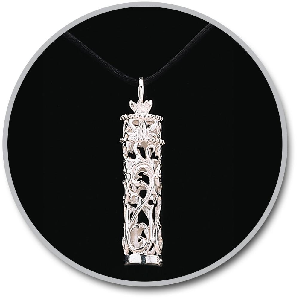 Glass Cylinder Silver Chromate Pendant